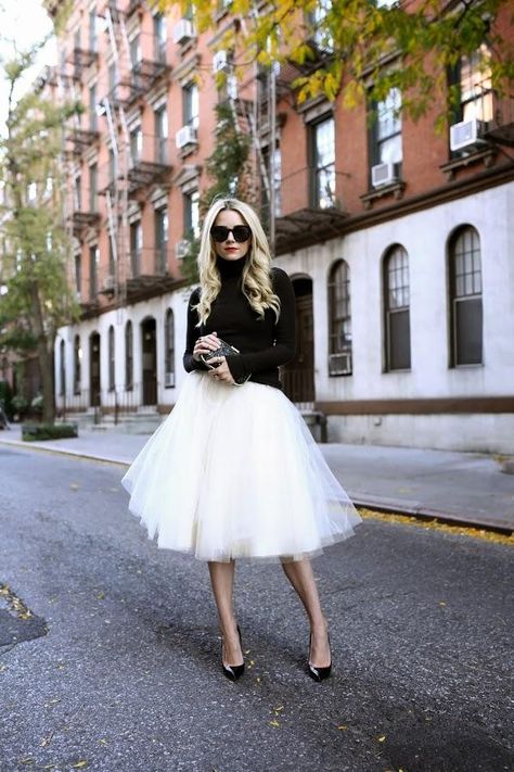 winter white skirt outfit