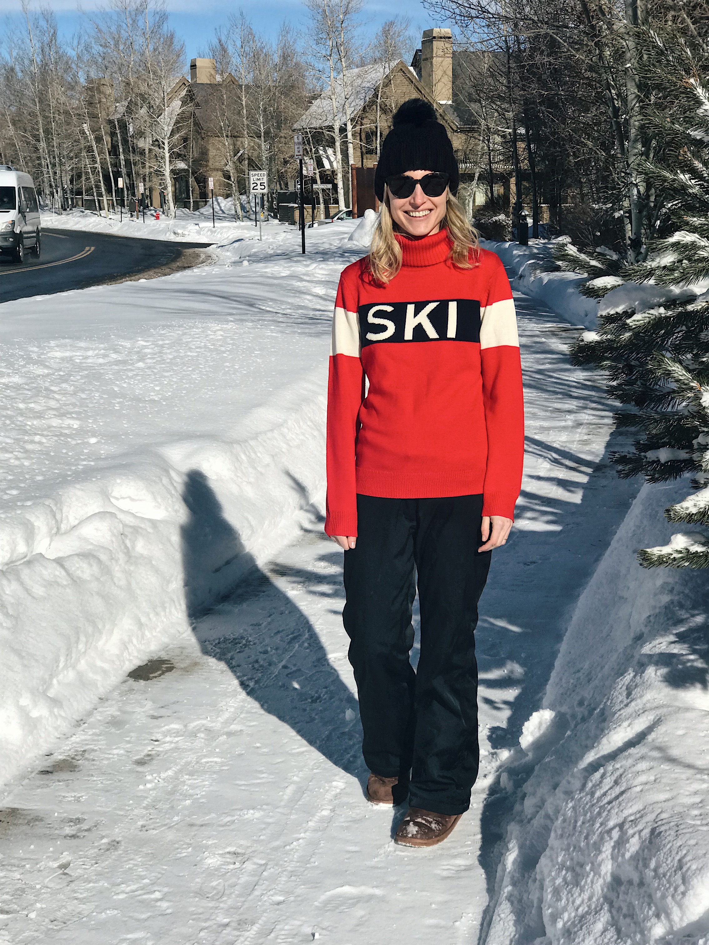 Cette fille aime apres ski jumper sweater top fashion hiver neige cadeau présent